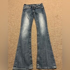 Miss Me Flare Jeans in Faded Blue